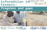 Getting climate information to farmers: progress and gaps