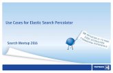 Use Cases for Elastic Search Percolator