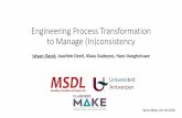 Engineering Process Transformation to Manage (In)consistency