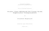 Krylov Type Methods for Large Scale Eigenvalue Computations
