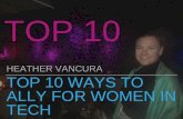 Top 10 Ways to Ally for Women in Technology