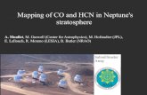 Mapping of CO and HCN in Neptune's stratosphere