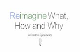 Reimagine What, How and Why