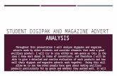 Student Digipak and Magazine Advert Analysis