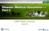 CERT Basic Training Unit 4 - Disaster Medical Operations Part 2