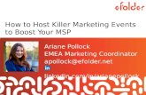 eFolder Expert Series- How To Host Killer Marketing Events