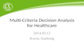 Multi criteria decision analysis for healthcare
