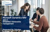 Microsoft Dynamics NAV 2017 - Simplified relationship management