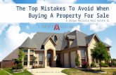 The top mistakes to avoid when buying a property for sale