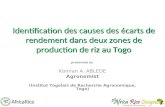 Th2_Identification des causes des écarts de rendement dans deux zones de production de riz au Togo