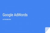 Introduction to Google AdWords