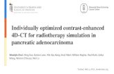 Individually Optimized Contrast-Enhanced 4D-CT for Radiotherapy Simulation in Pancreatic Ductal Adenocarcinoma