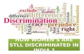 How women’s are stll discriminated in india