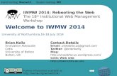 Iwmw 2014 welcome