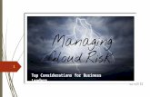 Group reading assignments on managing cloud risk