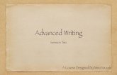 Advanced Writing - Session Two