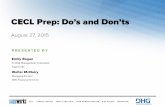 CECL Prep: Do's and Don'ts