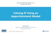 Brian buss valuing ip using an apportionment model bvr october 2015