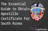 The Essential  Guide to Obtain Apostille Certificate For South Korea