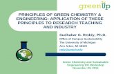 principles of green chemistry & engineering: application of these ...