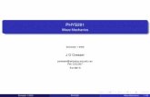 PHYS201 - Wave Mechanics