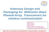 Antennas Design and Packaging for  Millimeter-Wave Phased-Array  Transceivers for  wireless communication