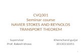 Navier stoke equation And reynolds transport theorem