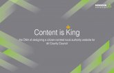 Content is king - Designing a Citizen-Centred Local Government Website