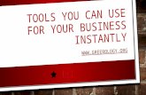 Tools you can use for your business ppt