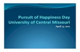 University of Central Missouri Pursuit of Happiness Day