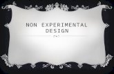 Non experimental design