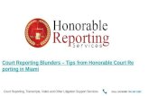 Common Court Reporting Mistakes - Tips From Miami Court Reporting