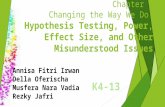 STATISTICS : Changing the way we do: Hypothesis testing, effect size, power, and other misunderstood issues.