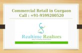 Commercial Retais in Gurgaon Realtime Realtors 9599200520