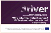 ISCRAM 2016 volunteering workshop: introduction