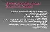 Dryden dramatic poesy : Ancient vs. Modern