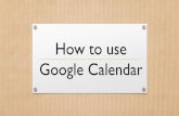 How to use Google Calendar to create an event