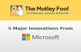 5 Major Innovations From Microsoft