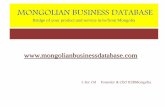 30.03.2015 Mongolian Business Database is in a Progress, Ser-Od Ichinkhorloo