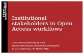 Institutional stakeholders in open access workflows - RLUK conference 160309