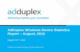 AdDuplex Windows Device Statistics Report – August, 2016