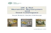 UK & RoI Nurseries, Nurserymen and Seed Catalogues