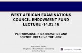west african examinations council endowment fund lecture -14.03.16