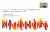 Service Provider IPv6 Deployment Overview RMv6TF IPv6 Summit ...