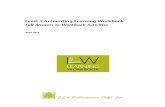 Level 1 Accounting Learning Workbook Full Answers to Workbook ...