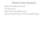 Particle Size Distributions