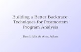 Building a Better Backtrace: Techniques for Postmortem Program ...
