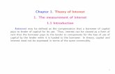 Chapter 1. Theory of Interest 1. The measurement of interest 1.1 ...