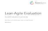 Lean Agile Evaluation - A disruptive Approach for sourcing