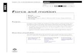 Force and motion: Science (1999) sourcebook modules